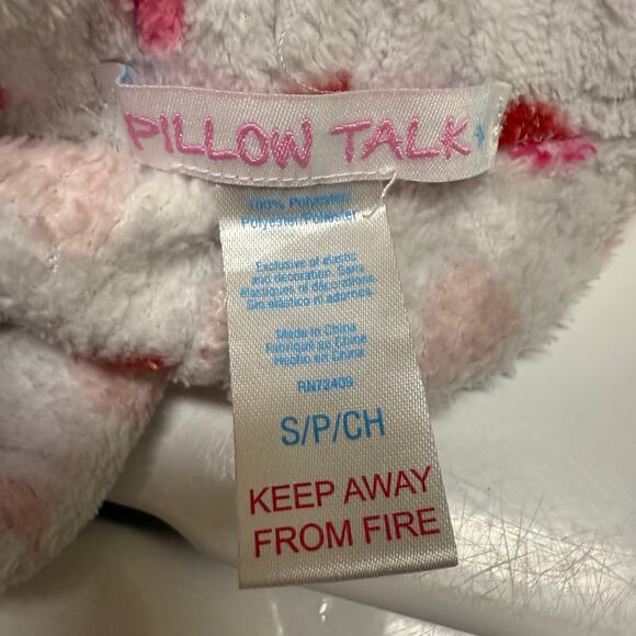 Pillow Talk Heart Print Pajama Shorts Intimates Sleepwear Sz S White Pink - Picture 4 of 5